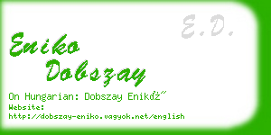 eniko dobszay business card